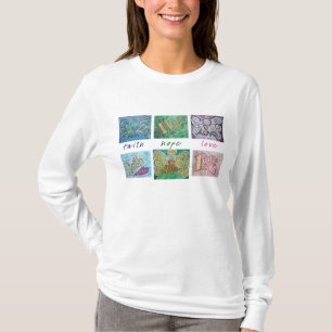 Faith Hope Love Angel Word Collage T-shirt (voorzi