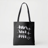 Faith Hope Love ASL American Sign Language Tote Bag (Voorkant)