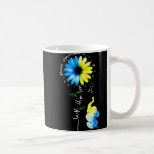 Faith Hope Love Awareness Down's Syndrome The Blue Koffiemok