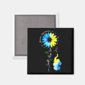 Faith Hope Love Awareness Down's Syndrome The Blue Magneet (Voorkant / Achterkant)