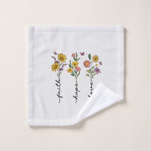 Faith-Hope-Love Bad Handdoek (Wasdoekje)