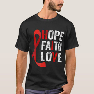 Faith Hope Love - Bewustwording van HIV-Wereldaids T-shirt