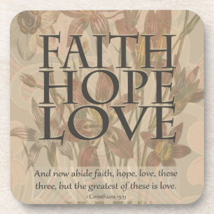 Faith, Hope, Love Bier Onderzetter