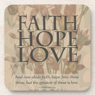 Faith, Hope, Love Bier Onderzetter