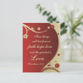 Faith Hope Love Bijbel Verse Gepersonaliseerd Brie Briefkaart (Staand voorkant)