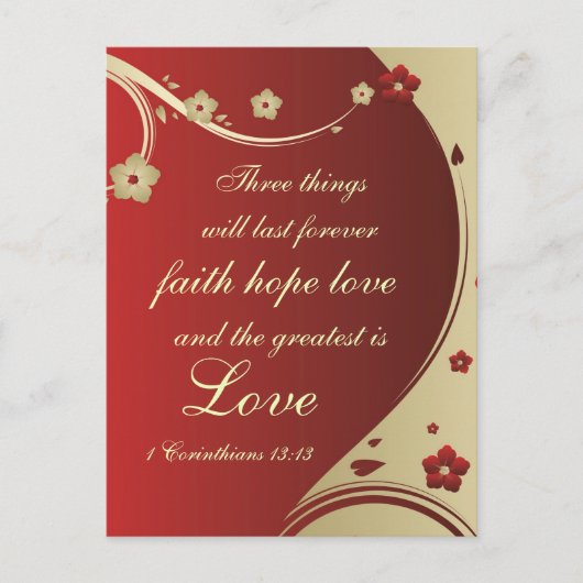 Faith Hope Love Bijbel Verse Gepersonaliseerd Brie Briefkaart (Voorkant)