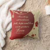 Faith Hope Love Bijbelvers Gepersonaliseerd kussen (Deken)