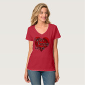 Faith Hope Love Black/Red Heart Christelijk Shirt (Voorkant volledig)