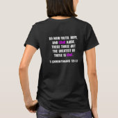 Faith, Hope, Love Black T-shirt (Achterkant)