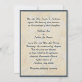 Faith Hope Love Blue Heart Uitnodiging voor een br (Achterkant)