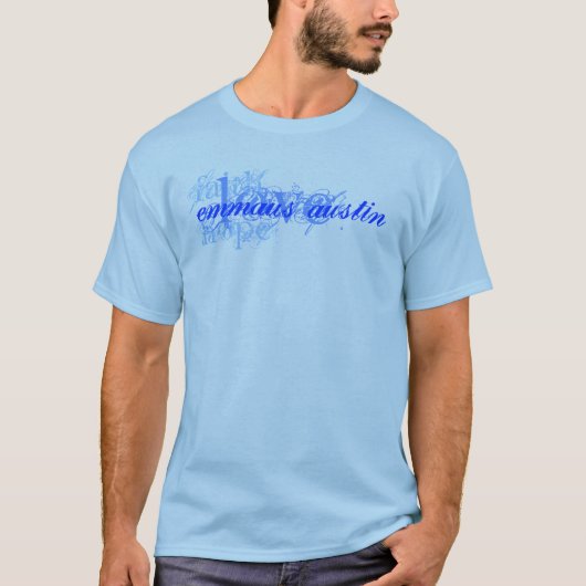Faith, Hope, Love - Blue T-shirt (Voorkant)