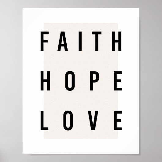Faith Hope Love Box Poster (Voorkant)