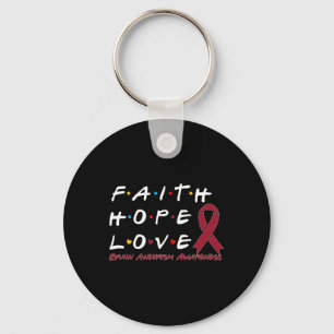 Faith Hope Love Brain Aneurysm Awareness Sleutelhanger