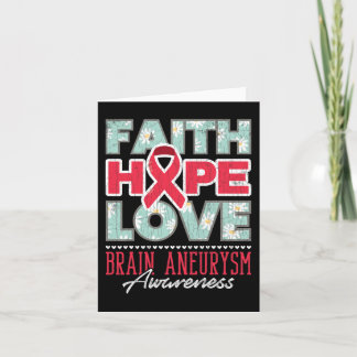 Faith Hope Love Brain Aneurysm Awareness Support G Kaart