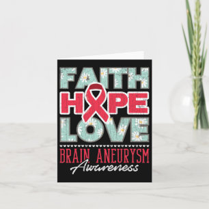 Faith Hope Love Brain Aneurysm Awareness Support G Kaart