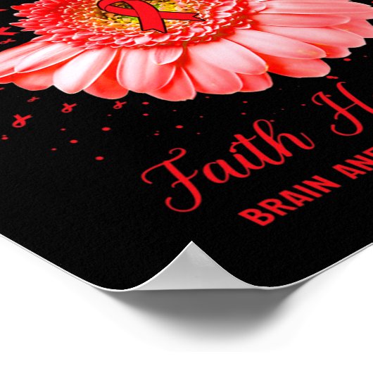 Faith Hope Love Brain Aneurysm Awareness Survivor Poster (Hoek)