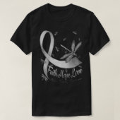 Faith Hope Love Brain Tumor Awareness Dragonfly T-shirt (Design voorkant)