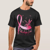Faith Hope Love Breast Cancer Awareness Dragonfly T-shirt (Voorkant)