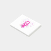 Faith Hope Love Breast Cancer Awareness Pink Ribbo Post-it® Notes (Schuin)