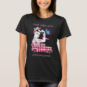 Faith Hope Love Breast Cancer Awareness women T-shirt