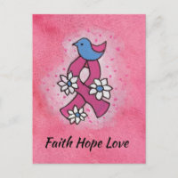 Faith Hope Love Breast Cancer Pink Ribbon Prayer