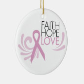 Faith, Hope, Love - Breast Cancer Support Keramisch Ornament (Rechts)