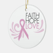 Faith, Hope, Love - Breast Cancer Support Keramisch Ornament (Links)