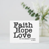 Faith Hope Love Briefkaart (Staand voorkant)