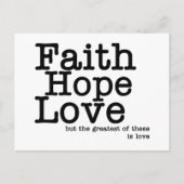 Faith Hope Love Briefkaart (Voorkant)