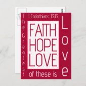Faith, Hope, Love Briefkaart (Voorkant / Achterkant)