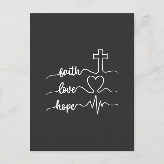 Faith Hope Love Briefkaart (Voorkant)