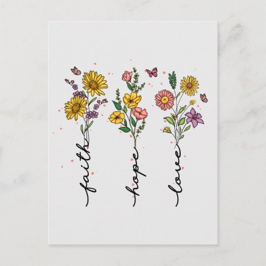 Faith-Hope-Love Briefkaart (Voorkant)