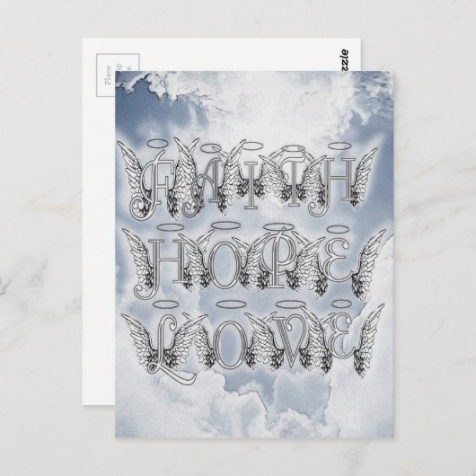 Faith, Hope & Love Briefkaart (Voorkant / Achterkant)