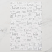 Faith Hope Love Briefpapier (Voorkant)