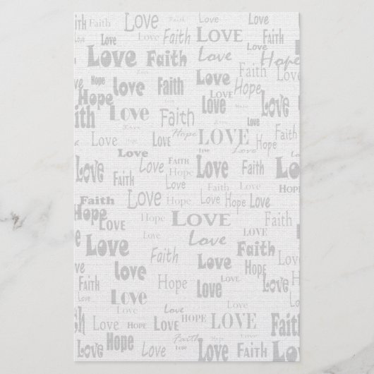 Faith Hope Love Briefpapier (Voorkant)