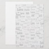Faith Hope Love Briefpapier (Voorkant / Achterkant)