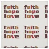 Faith Hope Love Browns Stof (Swatch)