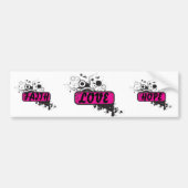 FAITH HOPE LOVE BUMPERSTICKER (Voorkant)