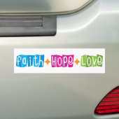 Faith Hope Love Bumpersticker (Op auto)