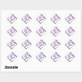 Faith Hope Love Butterfly - Epilepsy Awareness Ronde Sticker (Vel)