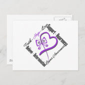 Faith Hope Love Butterfly - Lupus Awareness Briefkaart (Voorkant / Achterkant)