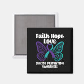 Faith Hope Love Butterfly Suicide Prevention Aware Magneet (Voorkant / Achterkant)