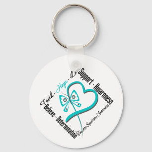 Faith Hope Love Butterfly Tourette Syndrome Sleutelhanger