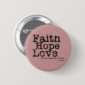  Faith Hope Love Button (Voorkant /achterkant)