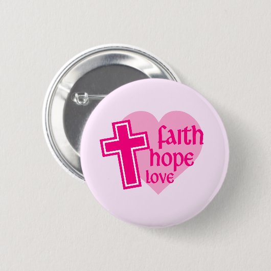 Faith Hope Love Button (Voorkant /achterkant)