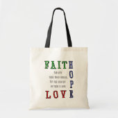 Faith, Hope, Love Canvas tas (Voorkant)
