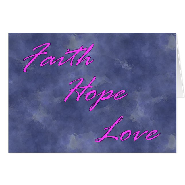 Faith, Hope, Love Card (Voorkant Horizontaal)