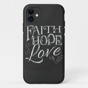 Faith, Hope, Love Chalkboard iPhone 5/5S Hoesje