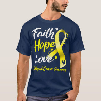 Faith Hope Love Childhood Cancer Awareness429 T-shirt