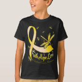 Faith Hope Love Childhood Cancer Awareness Dragonf T-shirt (Voorkant)